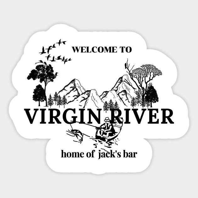 virgin river home of jack's bar Sticker by 29 hour design